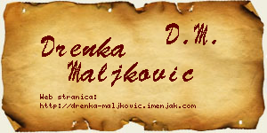 Drenka Maljković vizit kartica